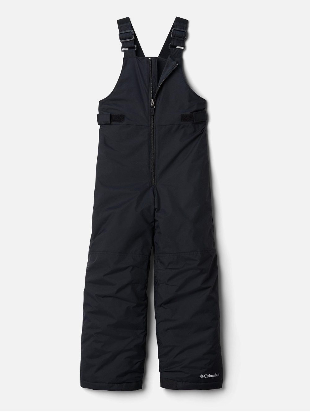 Columbia Boys Zip Front Black Nylon Bib Snow Overalls with Gaiters Size XS
